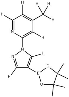 4-(methyl-d3)-2-(4-(4,4,5,5-tetramethyl-1,3,2-dioxaborolan-2-yl)-1H-pyrazol-1-yl-3,5-d2)pyridine-3,5,6-d3 Structure