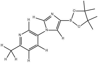 2-(methyl-d3)-5-(4-(4,4,5,5-tetramethyl-1,3,2-dioxaborolan-2-yl)-1H-imidazol-1-yl-2,5-d2)pyridine-3,4,6-d3 Structure