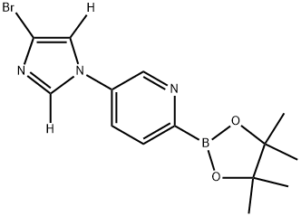 5-(4-bromo-1H-imidazol-1-yl-2,5-d2)-2-(4,4,5,5-tetramethyl-1,3,2-dioxaborolan-2-yl)pyridine Structure