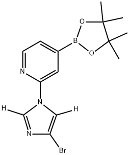 2-(4-bromo-1H-imidazol-1-yl-2,5-d2)-4-(4,4,5,5-tetramethyl-1,3,2-dioxaborolan-2-yl)pyridine 구조식 이미지