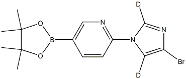 2-(4-bromo-1H-imidazol-1-yl-2,5-d2)-5-(4,4,5,5-tetramethyl-1,3,2-dioxaborolan-2-yl)pyridine 구조식 이미지