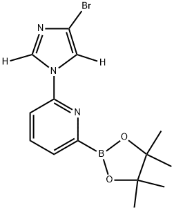 2-(4-bromo-1H-imidazol-1-yl-2,5-d2)-6-(4,4,5,5-tetramethyl-1,3,2-dioxaborolan-2-yl)pyridine 구조식 이미지