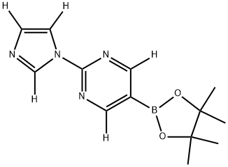 2-(1H-imidazol-1-yl-d3)-5-(4,4,5,5-tetramethyl-1,3,2-dioxaborolan-2-yl)pyrimidine-4,6-d2 구조식 이미지