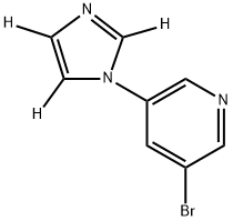 3-bromo-5-(1H-imidazol-1-yl-d3)pyridine Structure