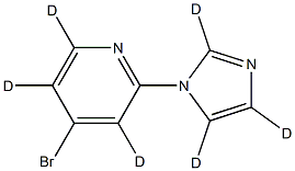 4-bromo-2-(1H-imidazol-1-yl-d3)pyridine-3,5,6-d3 Structure