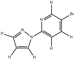 5-bromo-2-(1H-pyrazol-1-yl-d3)pyridine-3,4,6-d3 Structure