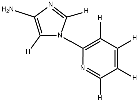 1-(pyridin-2-yl-d4)-1H-imidazol-2,5-d2-4-amine 구조식 이미지