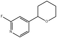 2-fluoro-4-(tetrahydro-2H-pyran-2-yl)pyridine Structure