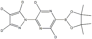 2-(1H-pyrazol-1-yl-d3)-5-(4,4,5,5-tetramethyl-1,3,2-dioxaborolan-2-yl)pyrazine-3,6-d2 구조식 이미지