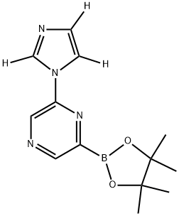 2-(1H-imidazol-1-yl-d3)-6-(4,4,5,5-tetramethyl-1,3,2-dioxaborolan-2-yl)pyrazine Structure