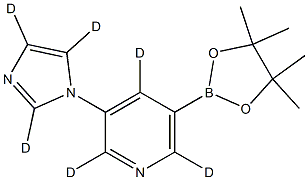 3-(1H-imidazol-1-yl-d3)-5-(4,4,5,5-tetramethyl-1,3,2-dioxaborolan-2-yl)pyridine-2,4,6-d3 구조식 이미지