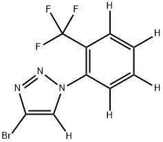 4-bromo-1-(2-(trifluoromethyl)phenyl-3,4,5,6-d4)-1H-1,2,3-triazole-5-d 구조식 이미지