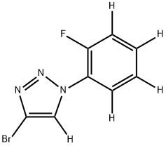 4-bromo-1-(2-fluorophenyl-3,4,5,6-d4)-1H-1,2,3-triazole-5-d Structure