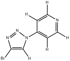 4-(4-bromo-1H-1,2,3-triazol-1-yl-5-d)pyridine-2,3,5,6-d4 Structure