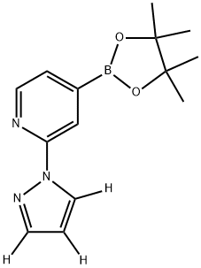 2-(1H-pyrazol-1-yl-d3)-4-(4,4,5,5-tetramethyl-1,3,2-dioxaborolan-2-yl)pyridine 구조식 이미지