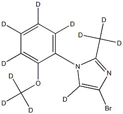 4-bromo-1-(2-(methoxy-d3)phenyl-3,4,5,6-d4)-2-(methyl-d3)-1H-imidazole-5-d Structure