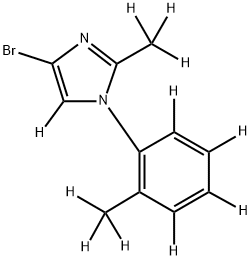 4-bromo-2-(methyl-d3)-1-(2-(methyl-d3)phenyl-3,4,5,6-d4)-1H-imidazole-5-d Structure