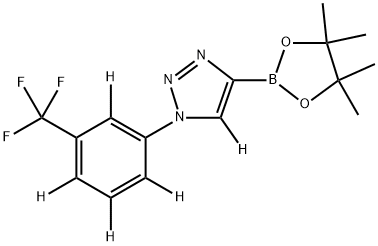 4-(4,4,5,5-tetramethyl-1,3,2-dioxaborolan-2-yl)-1-(3-(trifluoromethyl)phenyl-2,4,5,6-d4)-1H-1,2,3-triazole-5-d Structure