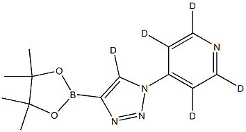 4-(4-(4,4,5,5-tetramethyl-1,3,2-dioxaborolan-2-yl)-1H-1,2,3-triazol-1-yl-5-d)pyridine-2,3,5,6-d4 Structure