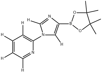 2-(4-(4,4,5,5-tetramethyl-1,3,2-dioxaborolan-2-yl)-1H-imidazol-1-yl-2,5-d2)pyridine-3,4,5,6-d4 Structure