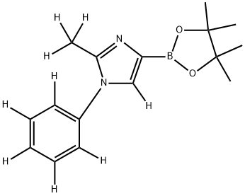 2-(methyl-d3)-1-(phenyl-d5)-4-(4,4,5,5-tetramethyl-1,3,2-dioxaborolan-2-yl)-1H-imidazole-5-d Structure