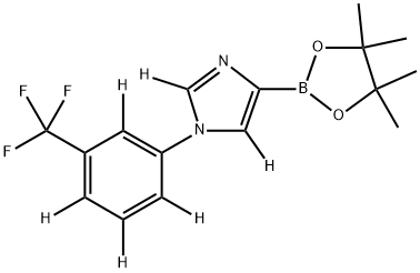 4-(4,4,5,5-tetramethyl-1,3,2-dioxaborolan-2-yl)-1-(3-(trifluoromethyl)phenyl-2,4,5,6-d4)-1H-imidazole-2,5-d2 구조식 이미지