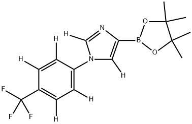 4-(4,4,5,5-tetramethyl-1,3,2-dioxaborolan-2-yl)-1-(4-(trifluoromethyl)phenyl-2,3,5,6-d4)-1H-imidazole-2,5-d2 Structure