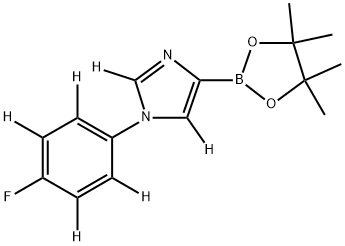 1-(4-fluorophenyl-2,3,5,6-d4)-4-(4,4,5,5-tetramethyl-1,3,2-dioxaborolan-2-yl)-1H-imidazole-2,5-d2 Structure