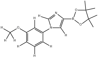1-(3-(methoxy-d3)phenyl-2,4,5,6-d4)-4-(4,4,5,5-tetramethyl-1,3,2-dioxaborolan-2-yl)-1H-imidazole-2,5-d2 구조식 이미지