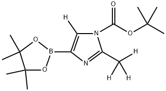tert-butyl 2-(methyl-d3)-4-(4,4,5,5-tetramethyl-1,3,2-dioxaborolan-2-yl)-1H-imidazole-1-carboxylate-5-d Structure