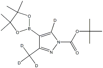 tert-butyl 3-(methyl-d3)-4-(4,4,5,5-tetramethyl-1,3,2-dioxaborolan-2-yl)-1H-pyrazole-1-carboxylate-5-d Structure