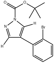 tert-butyl 4-(2-bromophenyl)-1H-pyrazole-1-carboxylate-3,5-d2 구조식 이미지