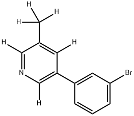 3-(3-bromophenyl)-5-(methyl-d3)pyridine-2,4,6-d3 Structure