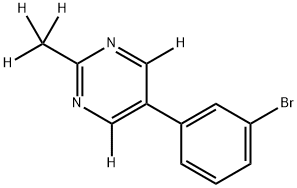 5-(3-bromophenyl)-2-(methyl-d3)pyrimidine-4,6-d2 Structure