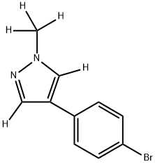 4-(4-bromophenyl)-1-(methyl-d3)-1H-pyrazole-3,5-d2 Structure