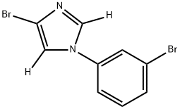 4-bromo-1-(3-bromophenyl)-1H-imidazole-2,5-d2 Structure