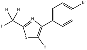 4-(4-bromophenyl)-2-(methyl-d3)thiazole-5-d 구조식 이미지