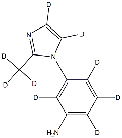 3-(2-(methyl-d3)-1H-imidazol-1-yl-4,5-d2)benzen-2,4,5,6-d4-amine 구조식 이미지