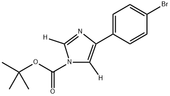 tert-butyl 4-(4-bromophenyl)-1H-imidazole-1-carboxylate-2,5-d2 Structure