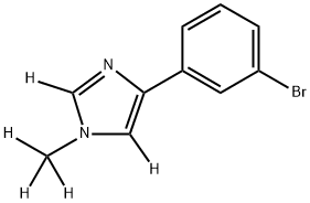 4-(3-bromophenyl)-1-(methyl-d3)-1H-imidazole-2,5-d2 Structure