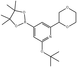 2-(tert-butoxy)-6-(1,4-dioxan-2-yl)-4-(4,4,5,5-tetramethyl-1,3,2-dioxaborolan-2-yl)pyridine 구조식 이미지