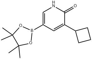 3-cyclobutyl-5-(4,4,5,5-tetramethyl-1,3,2-dioxaborolan-2-yl)pyridin-2(1H)-one Structure