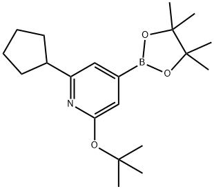 2-(tert-butoxy)-6-cyclopentyl-4-(4,4,5,5-tetramethyl-1,3,2-dioxaborolan-2-yl)pyridine Structure