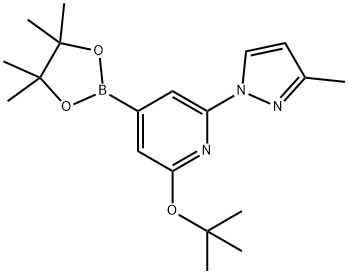 2-(tert-butoxy)-6-(3-methyl-1H-pyrazol-1-yl)-4-(4,4,5,5-tetramethyl-1,3,2-dioxaborolan-2-yl)pyridine Structure