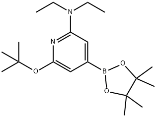 6-(tert-butoxy)-N,N-diethyl-4-(4,4,5,5-tetramethyl-1,3,2-dioxaborolan-2-yl)pyridin-2-amine Structure