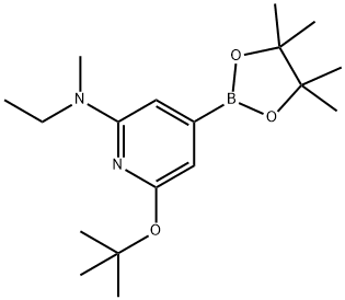 6-(tert-butoxy)-N-ethyl-N-methyl-4-(4,4,5,5-tetramethyl-1,3,2-dioxaborolan-2-yl)pyridin-2-amine Structure