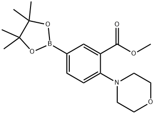 methyl 2-morpholino-5-(4,4,5,5-tetramethyl-1,3,2-dioxaborolan-2-yl)benzoate Structure