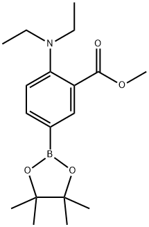methyl 2-(diethylamino)-5-(4,4,5,5-tetramethyl-1,3,2-dioxaborolan-2-yl)benzoate Structure