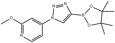 2-methoxy-4-(4-(4,4,5,5-tetramethyl-1,3,2-dioxaborolan-2-yl)-1H-1,2,3-triazol-1-yl)pyridine Structure