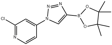 2-chloro-4-(4-(4,4,5,5-tetramethyl-1,3,2-dioxaborolan-2-yl)-1H-1,2,3-triazol-1-yl)pyridine Structure